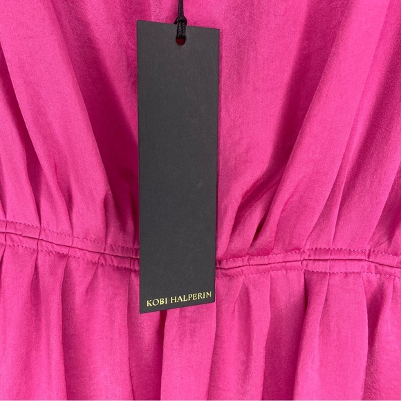Kobi Halperin Women's Stavy Short Mini Dress in Pink Lady Sz. Large Flowy Sleek - Picture 8 of 14